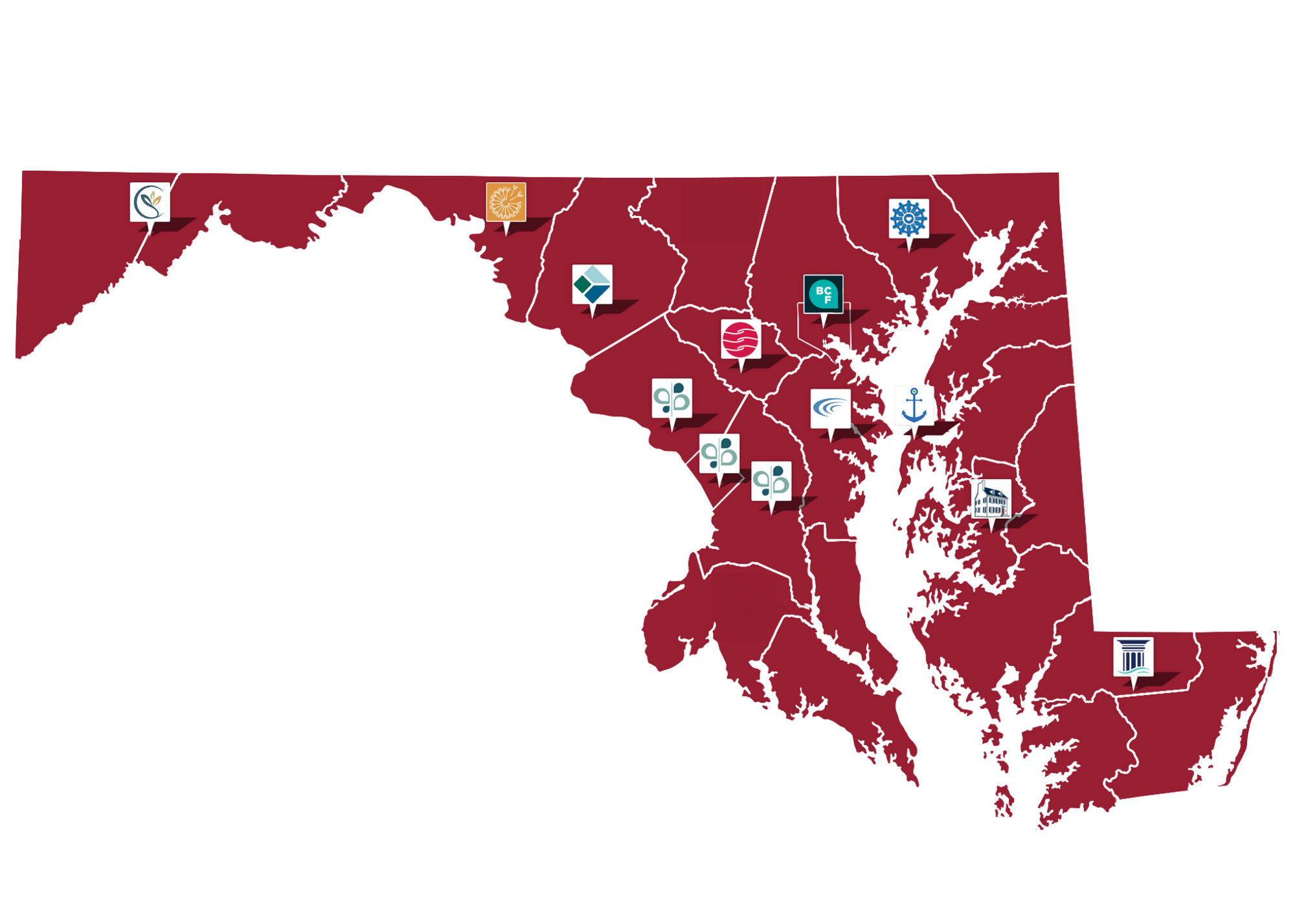 Map of MCFA Members Offices
